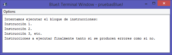 Gestion excepciones java try catch