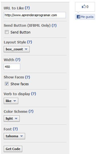 facebook options